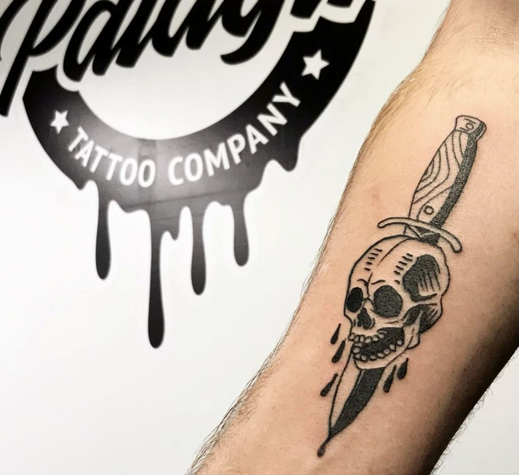 Skull and Dagger Tattoo