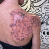 Fine line tattoo with coverup