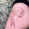Dreamcatcher fine line tattoo