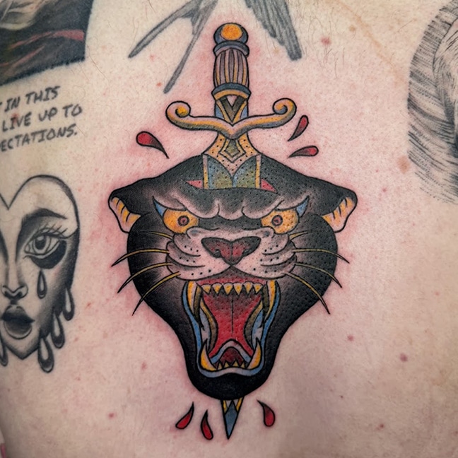 American Traditional Panther by Dennis Garcia @denninks