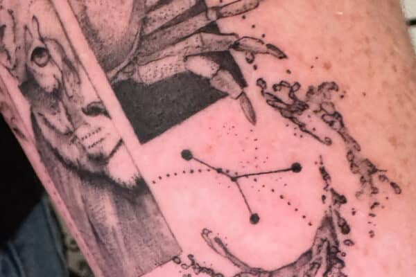 Water splash tattoo