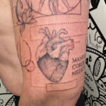 Atomically correct heart tattoo