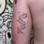 Science theme geometric patchwork sleeve