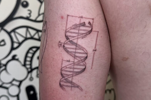 Science theme geometric patchwork sleeve
