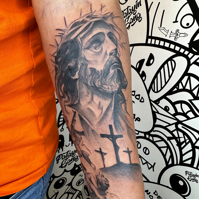 Jesus Christ realism tattoo