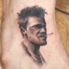 Brad Pit - Fight Club Portrait Tattoo