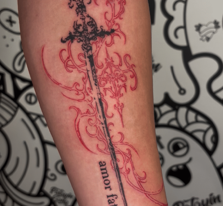 Cybersigilism sword in black and red by Akira