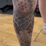 geometric-leg-sleeve-eugene-perez Geometric Leg Tattoo Eugene Perez