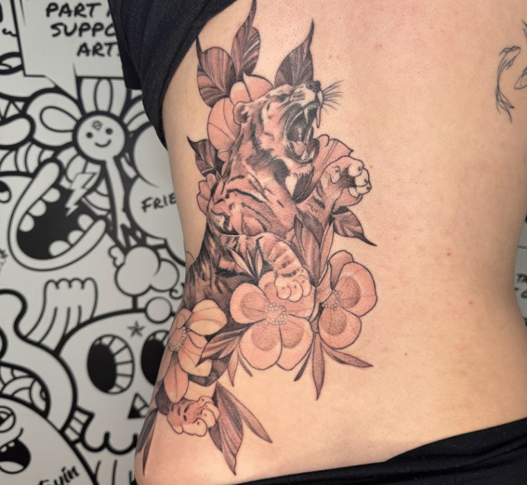 tiger back tattoo