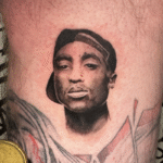 tupac-shakur-micro-realism-tattoo Tupac Shakur micro realism portrait tattoo